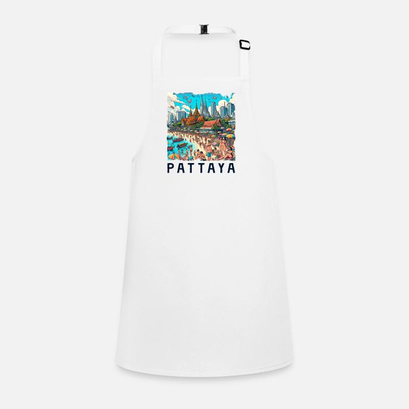 Design de plage de Pattaya en Thaïlande Tablier Enfant