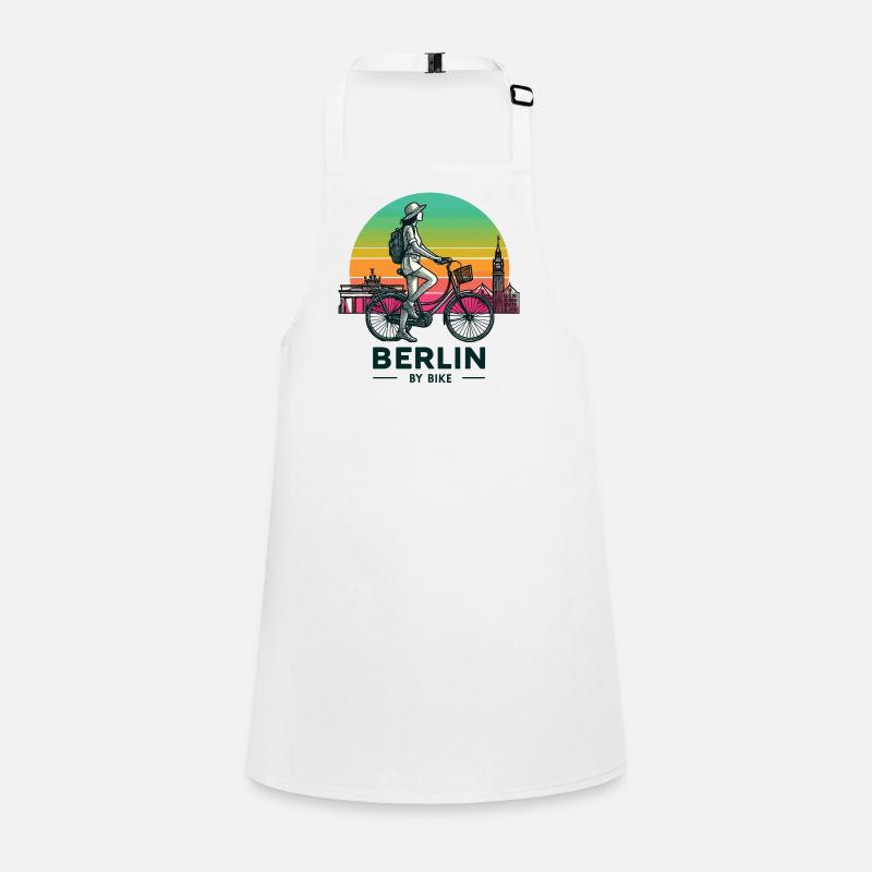 Berlin Skyline Cycling Illustration Children's Apron