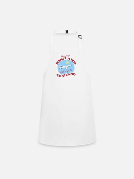 Thailand Travel Farewell Airplane Design - Children's Apron - white - Front