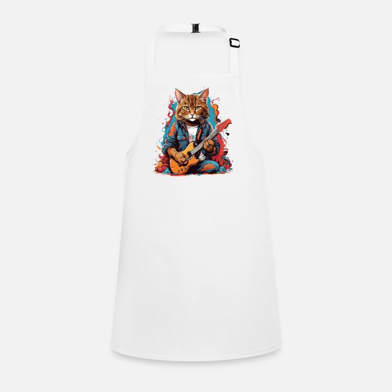 Cat With Guitar Children's Apron