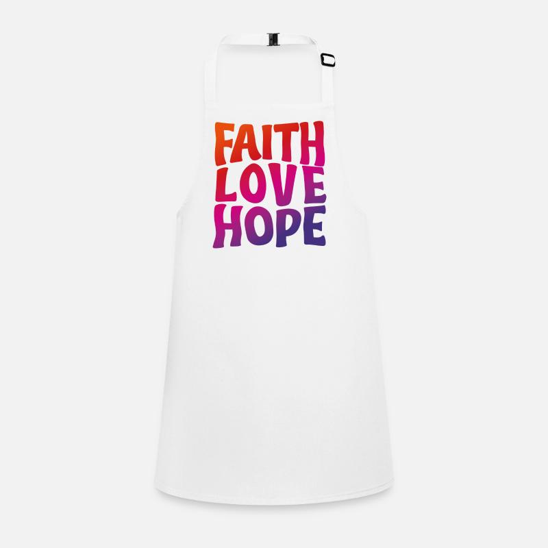 faith love hope (6) Glaube Liebe Hoffnung (farbig) Schürze für Kinder