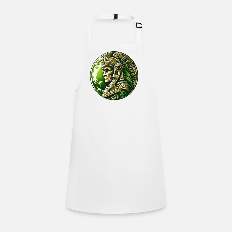 Ancient Aztec Warrior Gold Earth Children's Apron