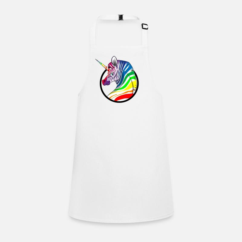 Regenbogen Einhorn Zebra Schürze für Kinder