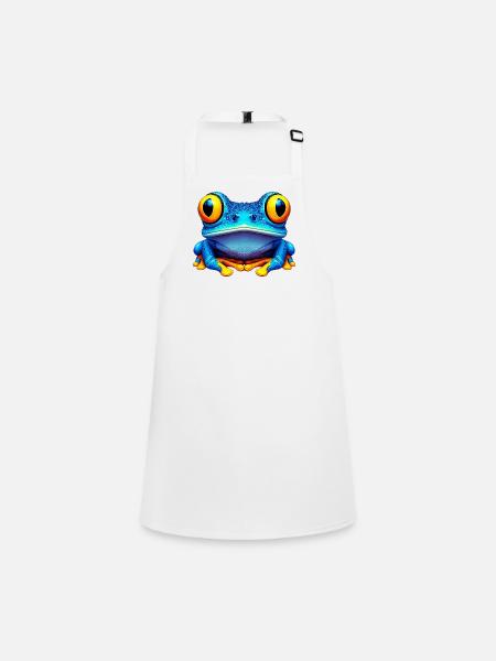 Frog - Children's Apron - white - Front