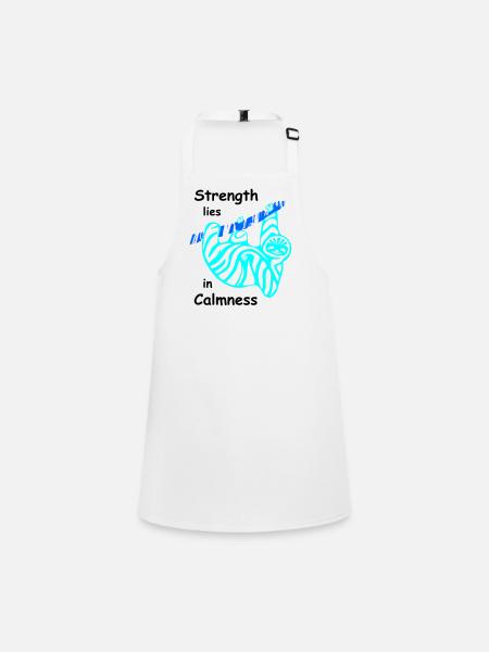 Sloth Calmness - Children's Apron - white - Front