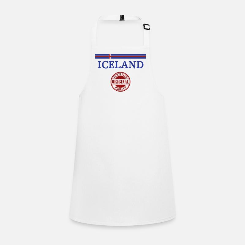 Flagge von Island, Isländischer Stolz Schürze für Kinder