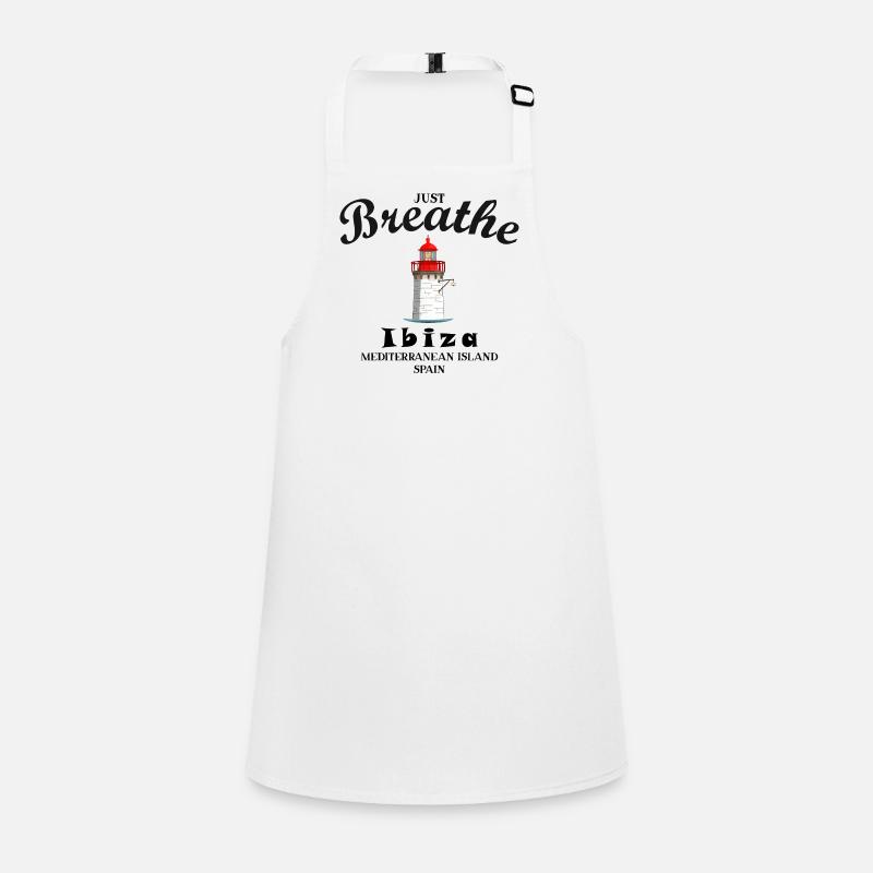 Ibiza lighthouse at the harbour, take a deep breath, Spain Children's Apron