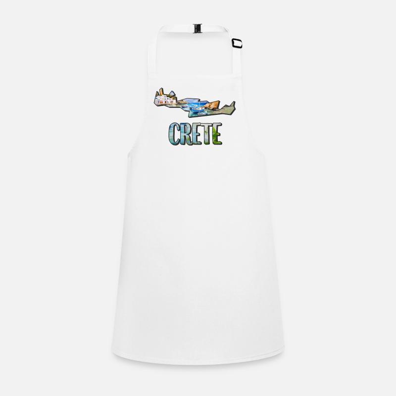 Watercolor Map Crete Children's Apron