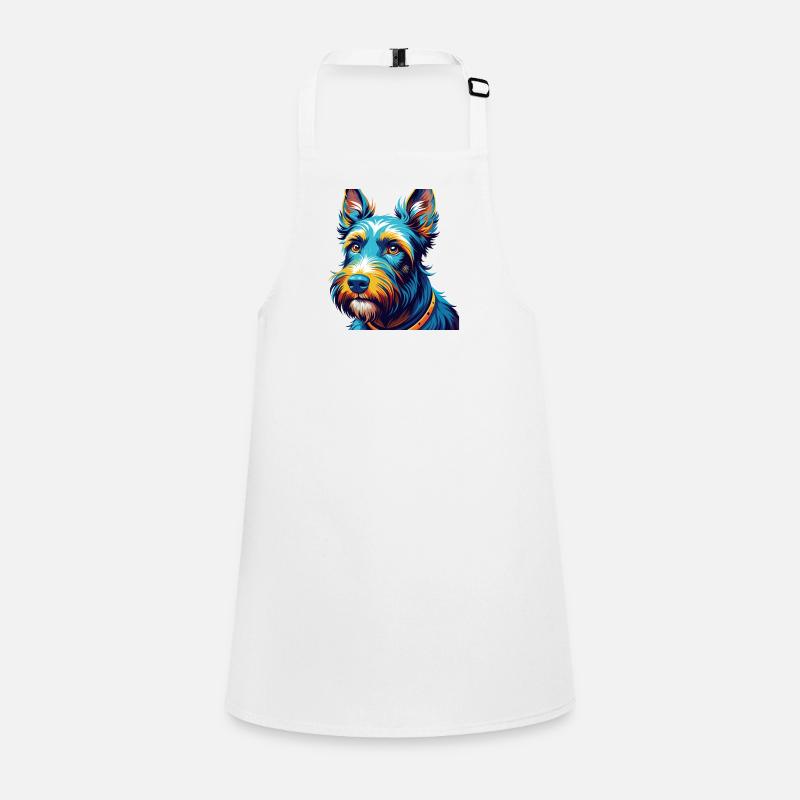 Scottish Terrier Hunderasse Bunte Karikatur Kawaii Schürze für Kinder