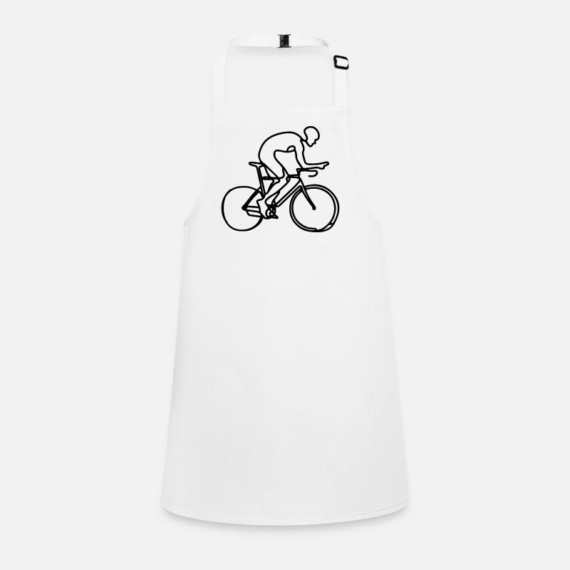 Cyclist Drawing Children's Apron