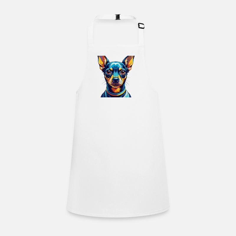 Miniatur Pinscher Hunderasse Cartoon Kawaii Schürze für Kinder