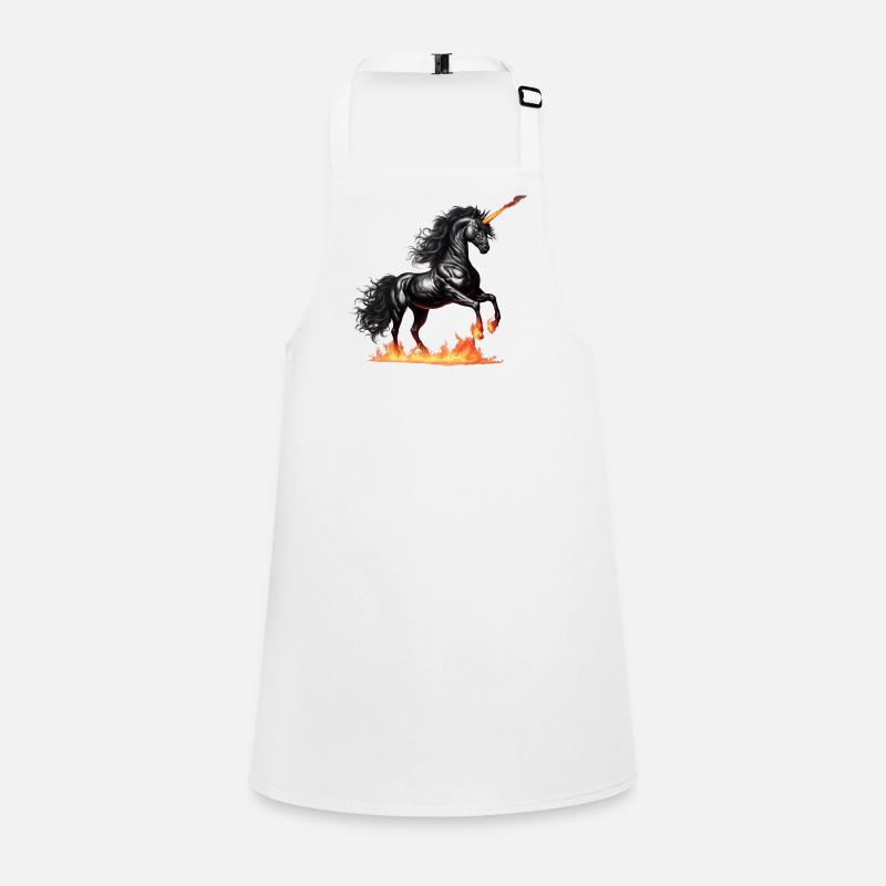 Das mächtige schwarze Einhorn Schürze für Kinder