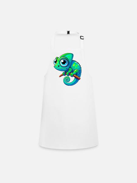 Chameleon - Children's Apron - white - Front