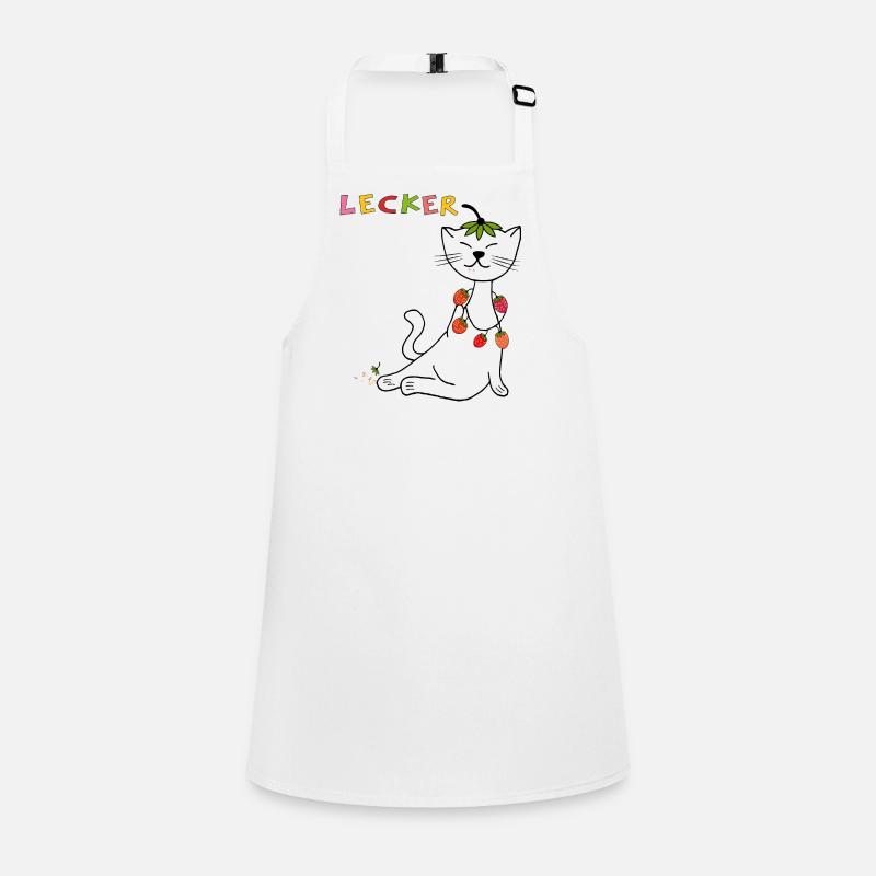Erdbeeren Katze Schürze für Kinder