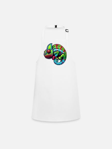 Chameleon - Children's Apron - white - Front
