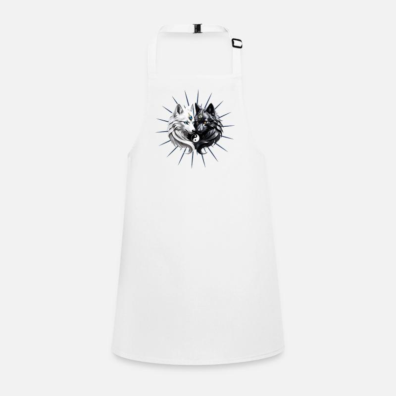 Loups Yin Yang. Tablier Enfant