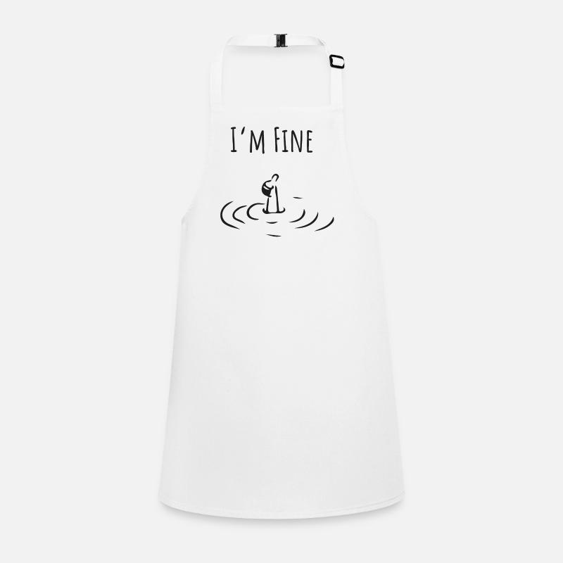 I'm Fine. Minimalist Self-Irony Statement Children's Apron