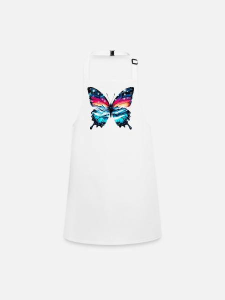 Schmetterling - Schürze für Kinder - Weiß - Vorne