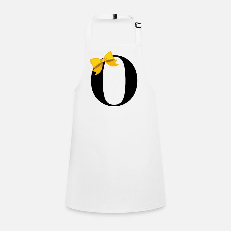 Letter o yellow bow Children's Apron