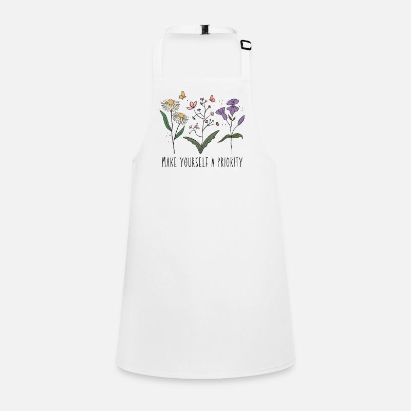 Vintage Retro Wildflowers Make Yourself a Priority Children's Apron