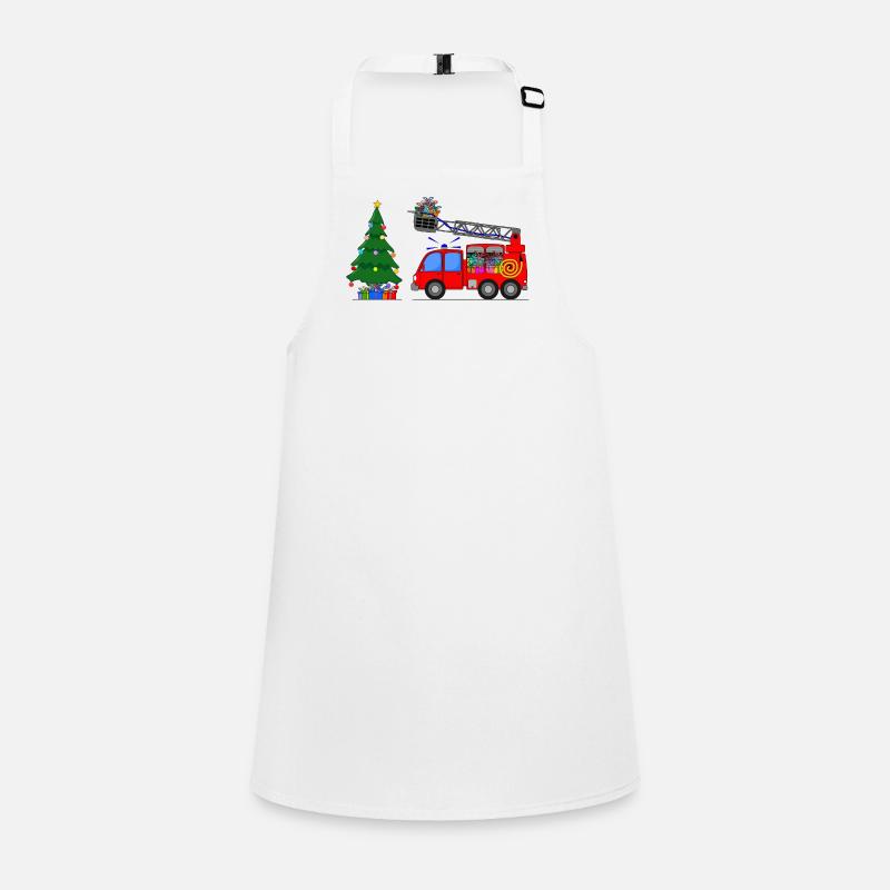 Fire truck Christmas Children's Apron