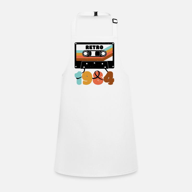 Retro 1980s Inspired Multicolour Cassette Design Children's Apron