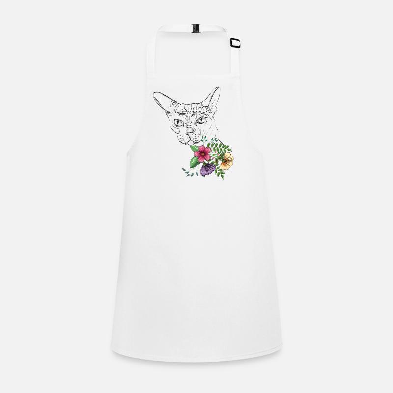 Chat avec des fleurs Tablier Enfant