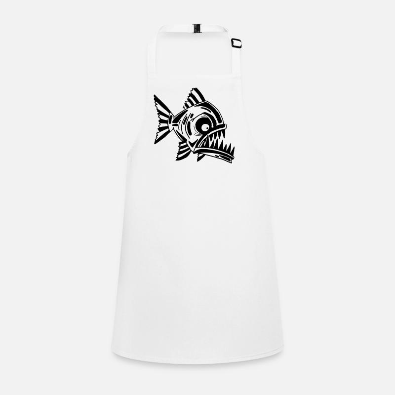 Fleischfressender Schwarzfisch Schürze für Kinder