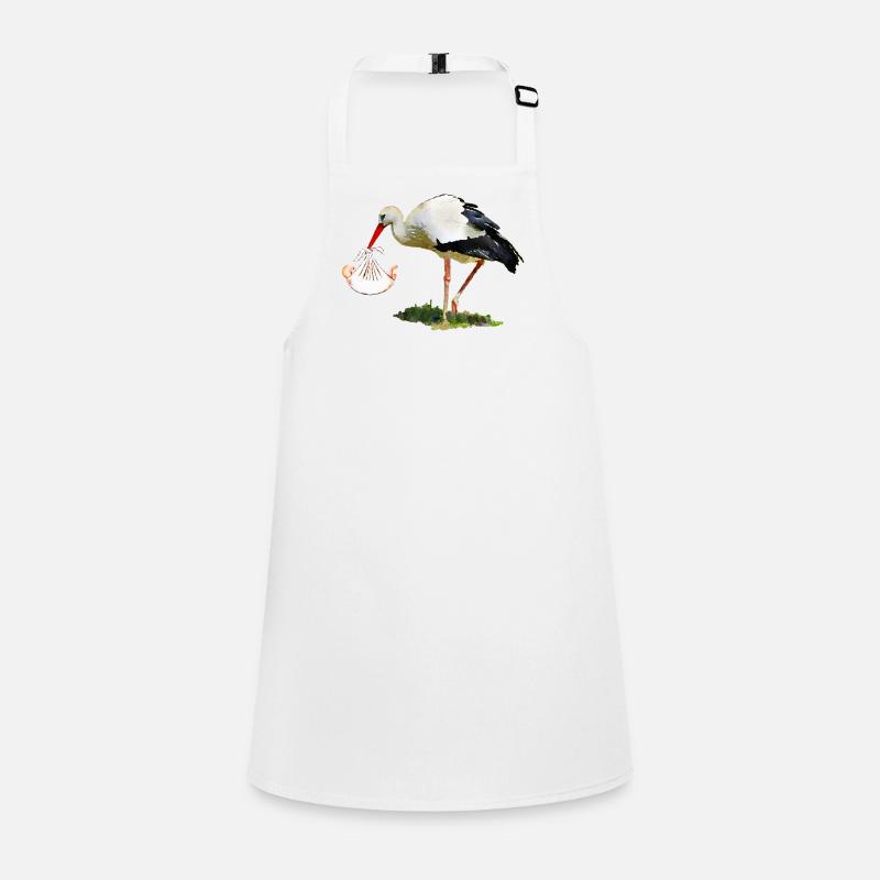 Stork with baby in a sling Children's Apron