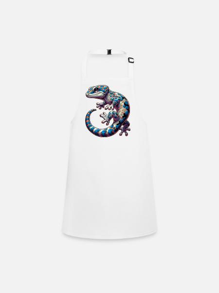 Gecko - Children's Apron - white - Front