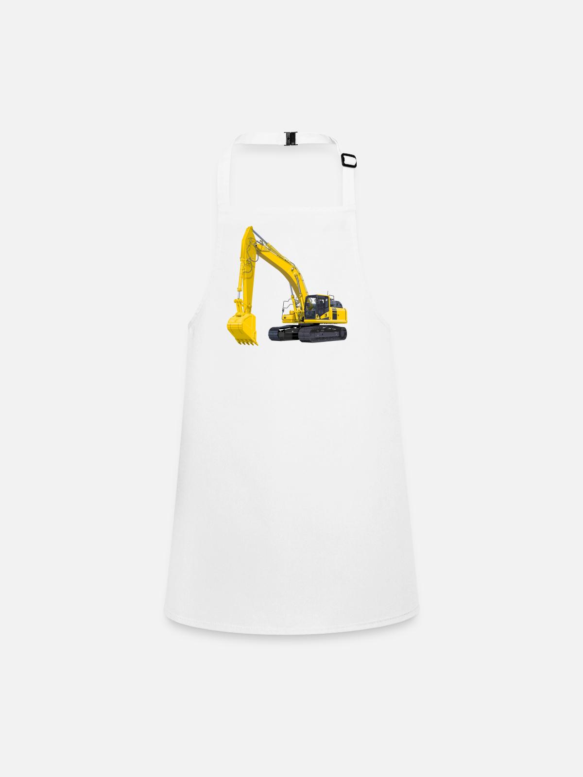 Bagger Bagger - Schürze für Kinder - Weiß - Vorne