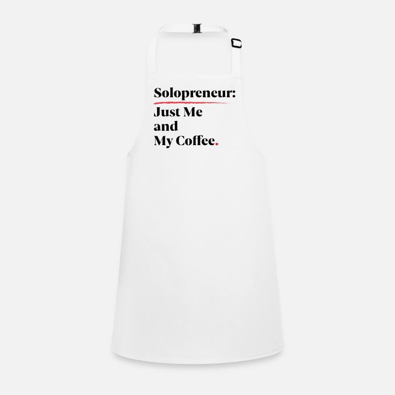 Solopreneur Vibes : Juste moi et mon café [Noir] Tablier Enfant