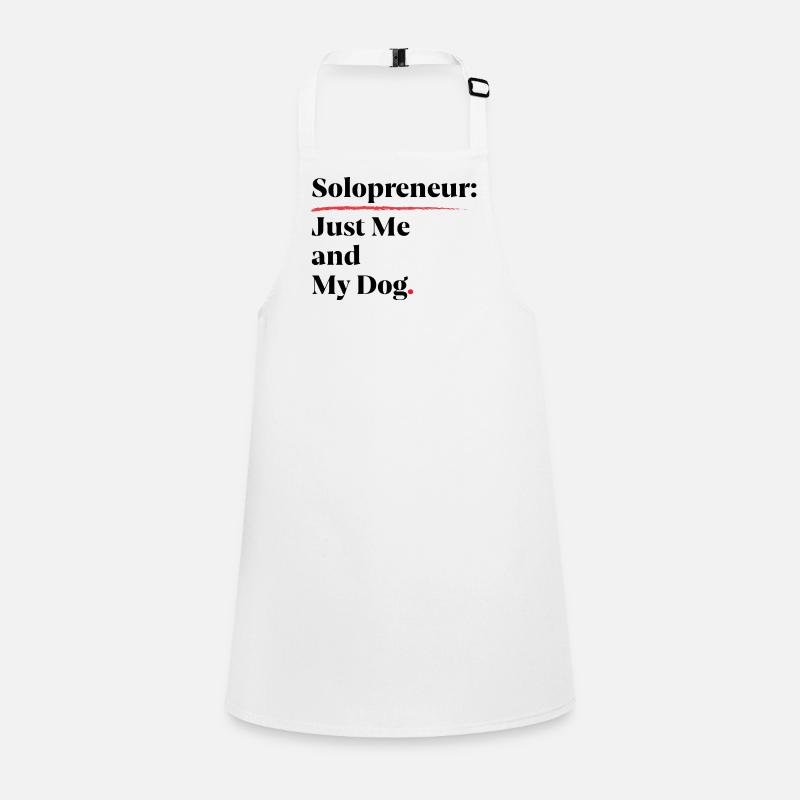 Solopreneur : Juste moi et mon chien [Noir] Tablier Enfant