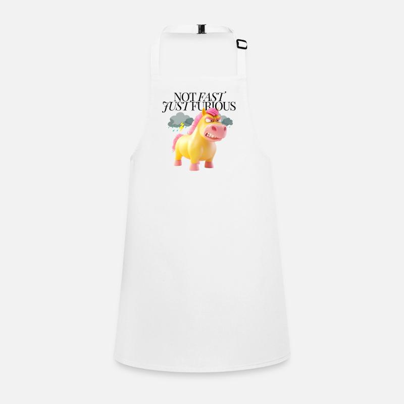 Grumpy Unicorn – Angry Cartoon Unicorn Children's Apron
