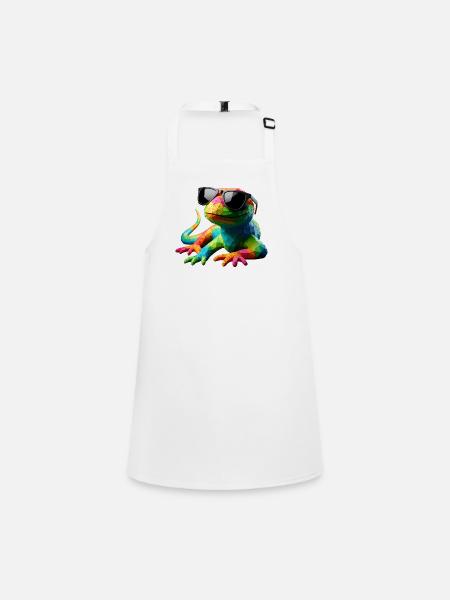 LIZARD cool multicolor - Schürze für Kinder - Weiß