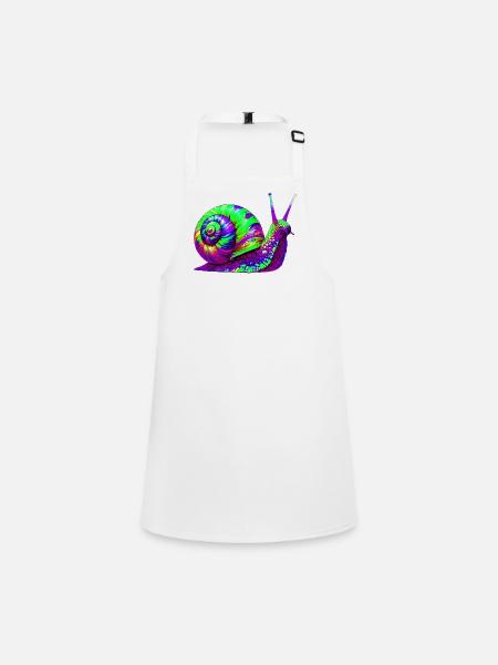 Snail - Children's Apron - white - Front