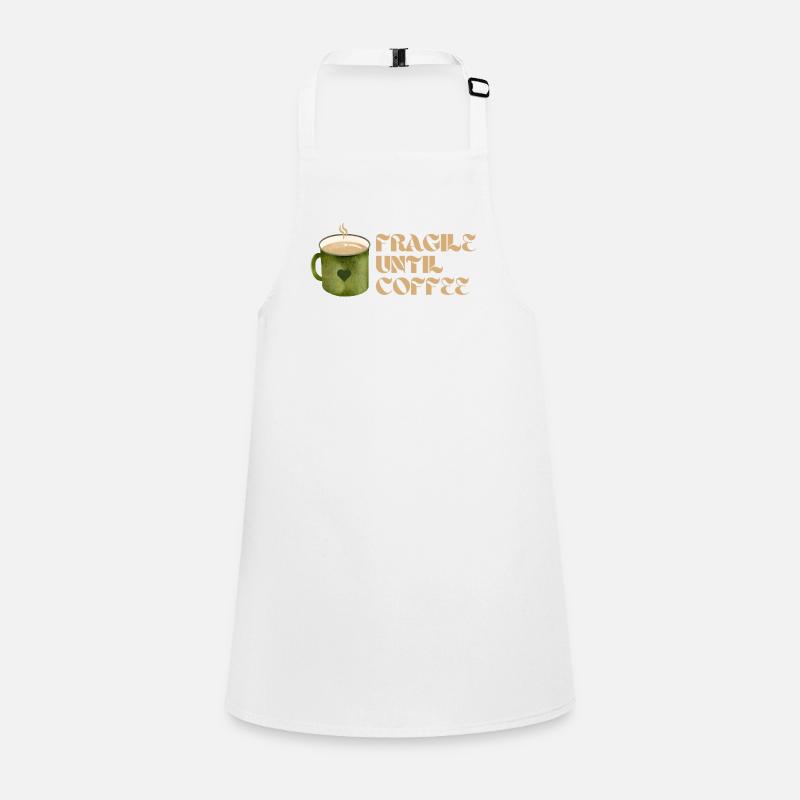 Fragile jusqu’au café – Fun Coffee Design Tablier Enfant