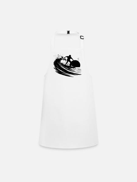Surfer - Children's Apron - white - Front