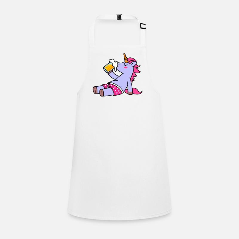 Pink Lila Einhorn Pferd Pony Bier Unterhose Herz Schürze für Kinder