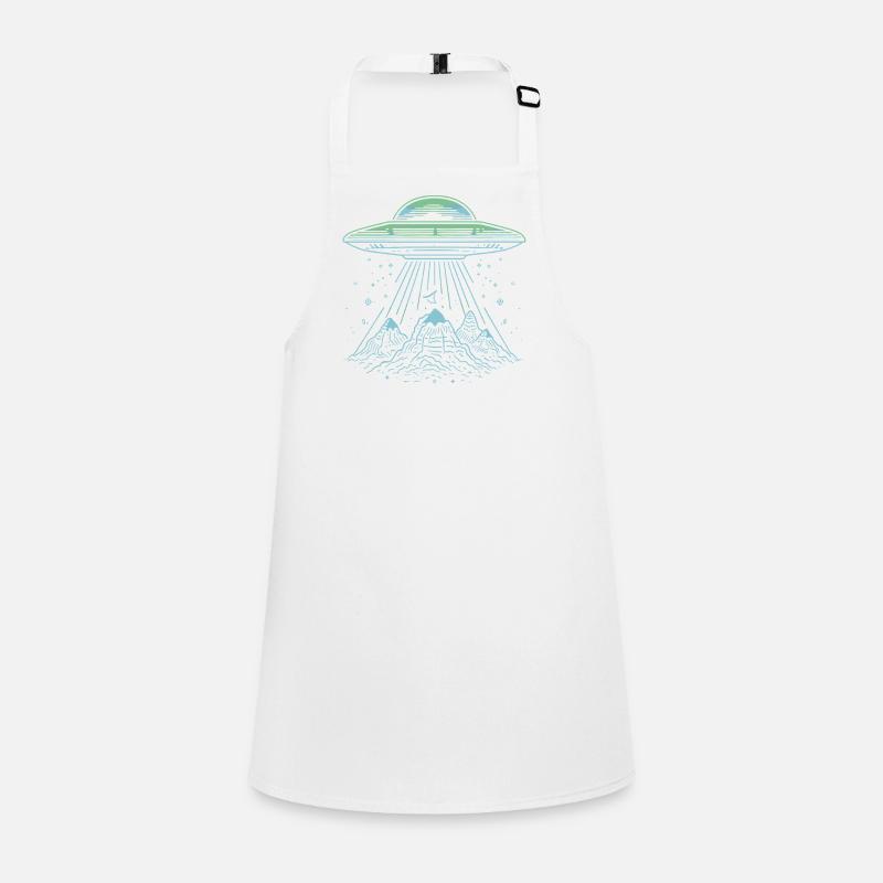 UFO Mountain Abduction - Mysterious Sci-Fi Design Children's Apron