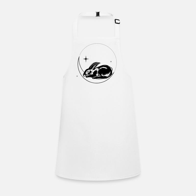 Rabbit on crescent moon – enchanting moon motif Children's Apron