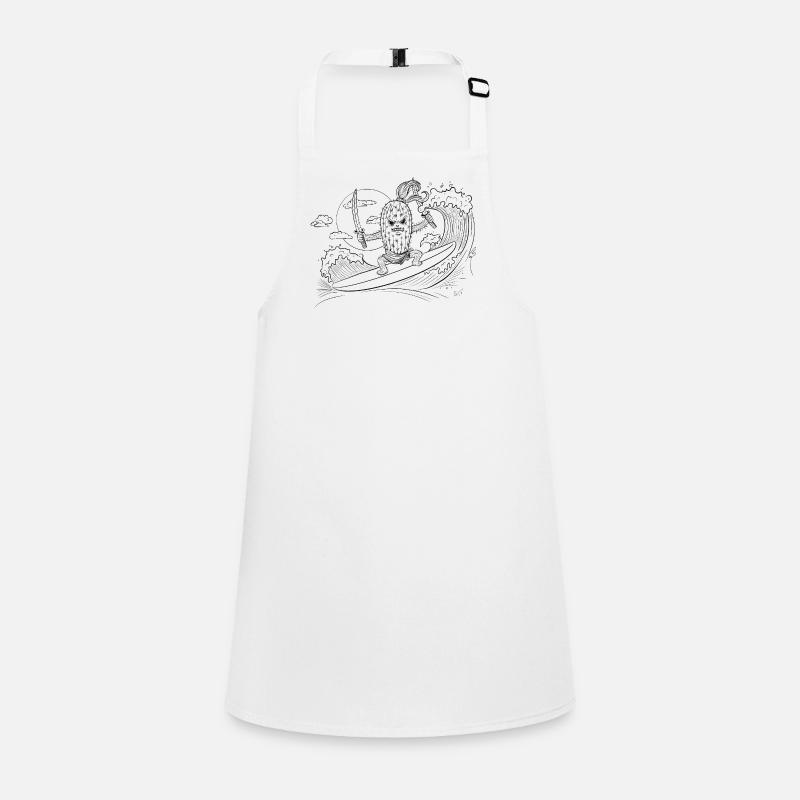 Surfer mit Samurai-Motiv Schürze für Kinder