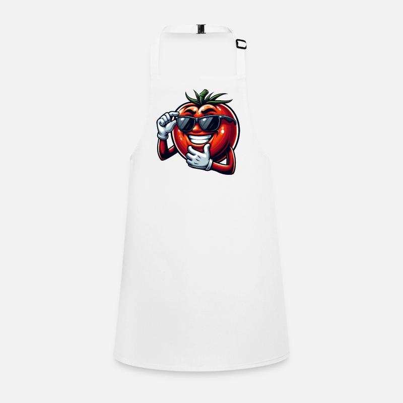 Cool tomato with sunglasses summer vanity Children's Apron