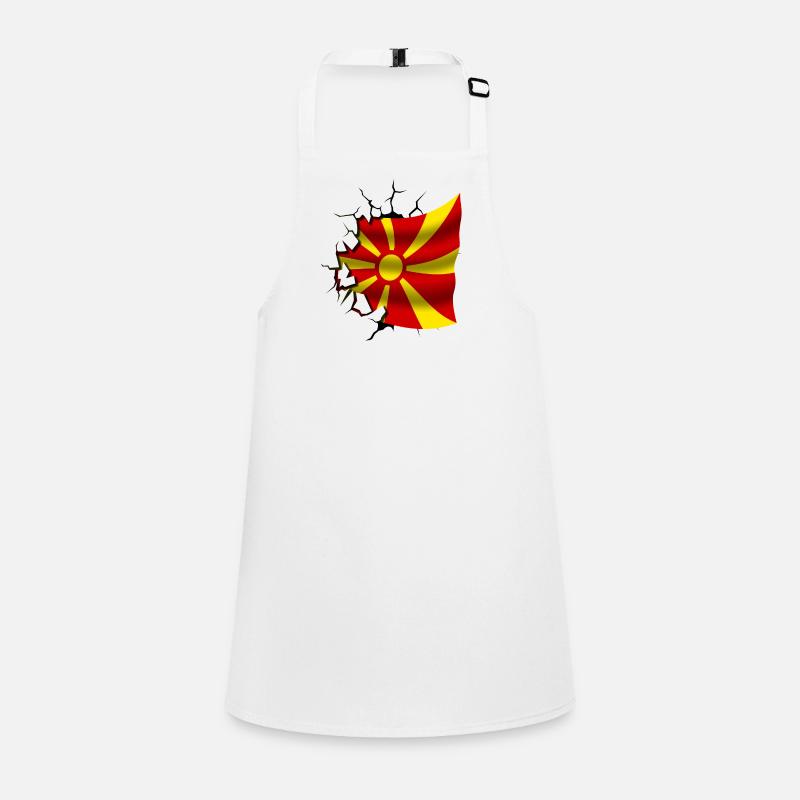 Drapeau de la Macédoine - Macédoine - Drapeau brisé Tablier Enfant