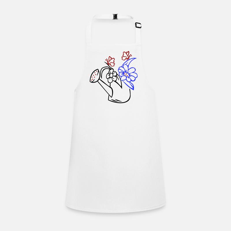 Arrosoir avec des fleurs et des papillons Tablier Enfant