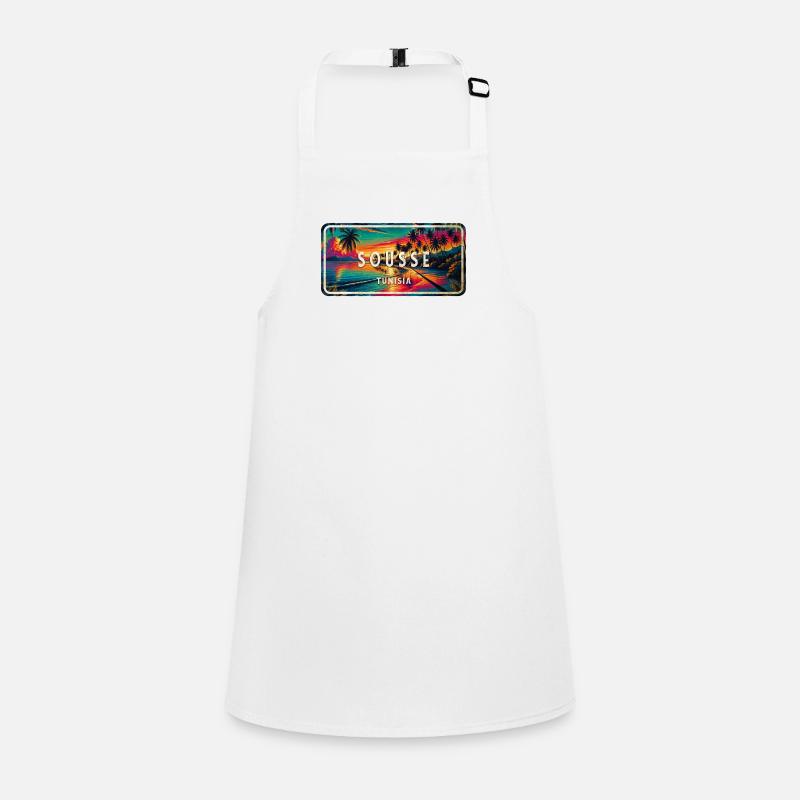 Sousse Palm Trees Vintage Sign Children's Apron