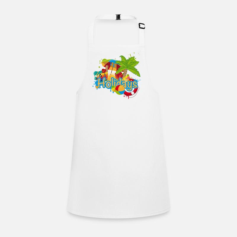 Vacances colorées de graffitis d’été Tablier Enfant