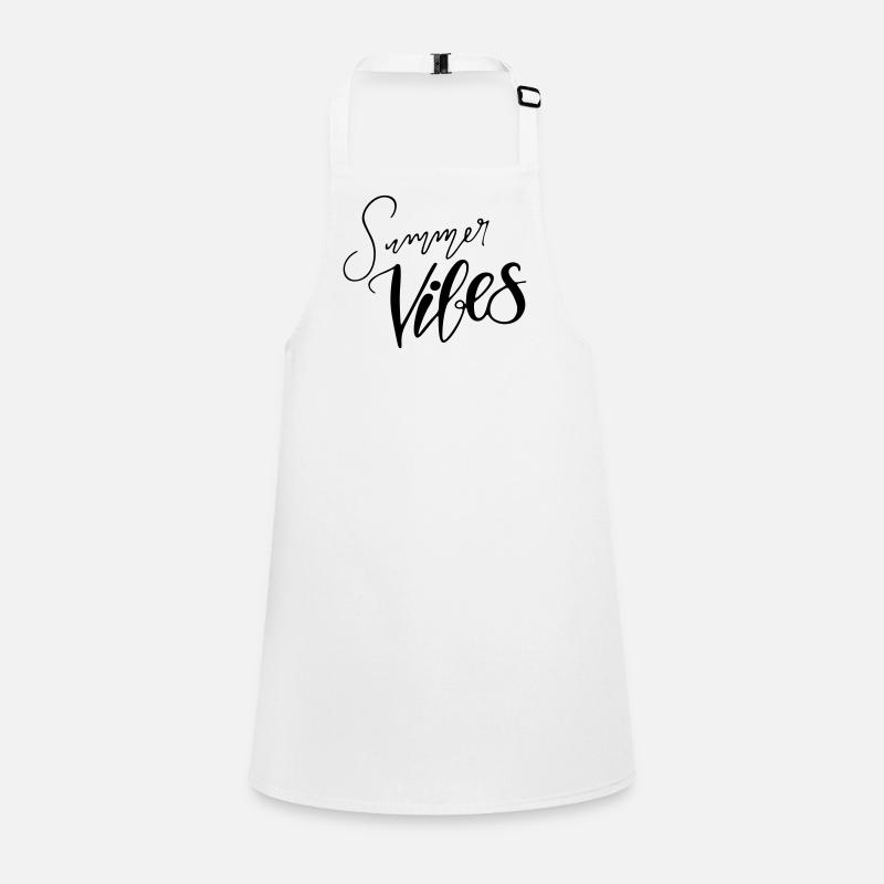 Hand Lettering "Summer Vibes" Various Colors Children's Apron