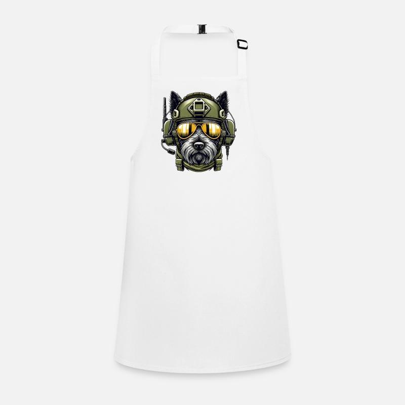 Scottish Terrier Militär Design Schürze für Kinder