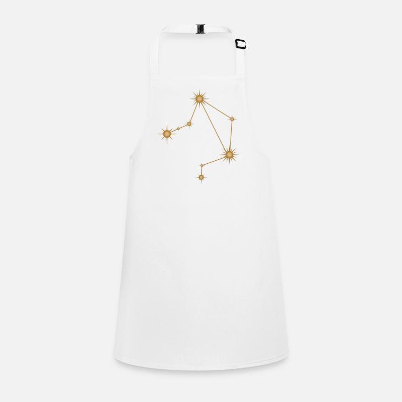 Constellation d’étoiles Balance Signe de naissance Doré Tablier Enfant